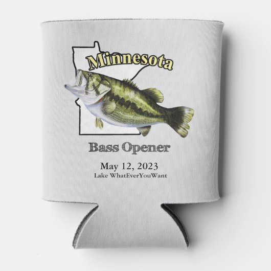 Aangepast meer/Datum Minnesota Bass Opener Light Blikjeskoeler (Voorkant)