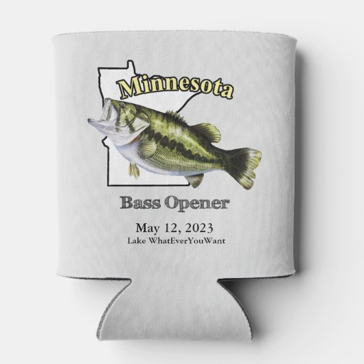 Aangepast meer/Datum Minnesota Bass Opener Light Blikjeskoeler (Achterkant)