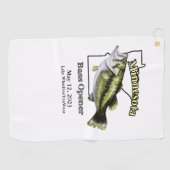 Aangepast meer/Datum Minnesota Bass Opener Towel Golfhanddoek (Horizontaal)