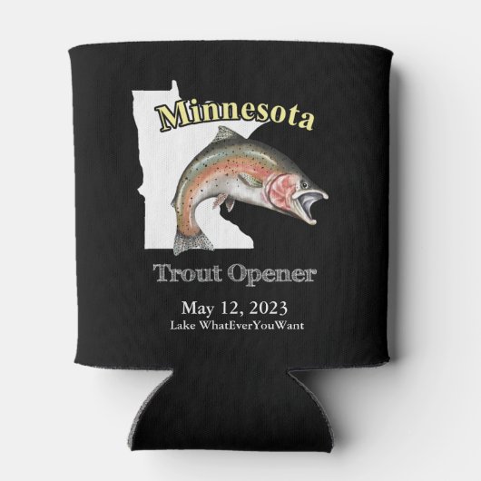 Aangepast meer/Datum minnesota forel opener donker Blikjeskoeler (Achterkant)