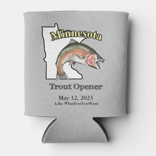 Aangepast meer/Datum minnesota forel Opener Licht Blikjeskoeler (Voorkant)