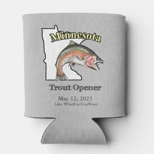 Aangepast meer/Datum minnesota forel Opener Licht Blikjeskoeler (Achterkant)