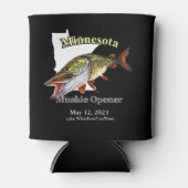 Aangepast meer/Datum Minnesota Muskie Opener Dark Blikjeskoeler (Voorkant)
