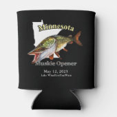 Aangepast meer/Datum Minnesota Muskie Opener Dark Blikjeskoeler (Achterkant)