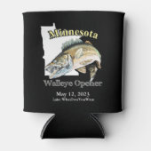 Aangepast meer/Datum Minnesota Walleye Open Dark Blikjeskoeler (Voorkant)