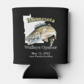 Aangepast meer/Datum Minnesota Walleye Open Dark Blikjeskoeler (Achterkant)