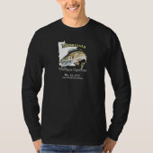 Aangepast meer/Datum Minnesota Walleye Open T-Shir T-shirt (Voorkant)