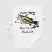 Aangepast meer/Datum New York Bass Open Towel Golfhanddoek (Insitu)
