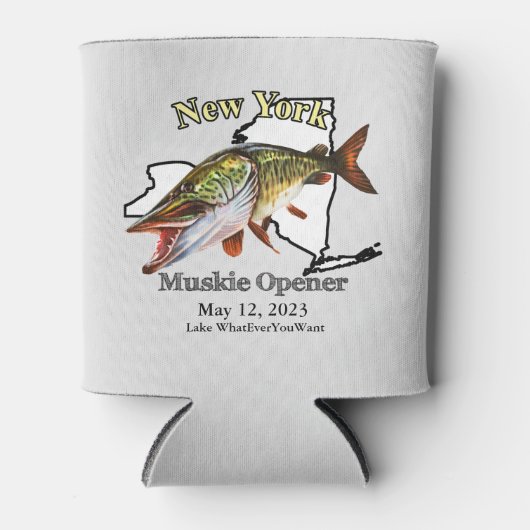 Aangepast meer/Datum New York Muskie Opener Light Blikjeskoeler (Voorkant)