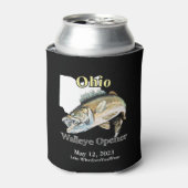 Aangepast meer/Datum Ohio Walleye Open Dark Blikjeskoeler (Blikje Voorkant)