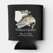 Aangepast meer/Datum Ohio Walleye Open Dark Blikjeskoeler (Achterkant)