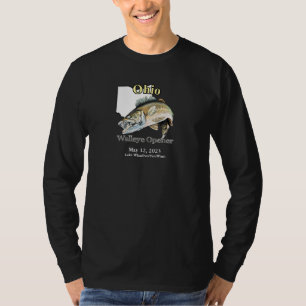 Aangepast meer/Datum Ohio Walleye Open T-Shirt