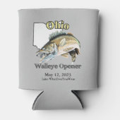 Aangepast meer/Datum Ohio Walleye Opener Light Blikjeskoeler (Voorkant)