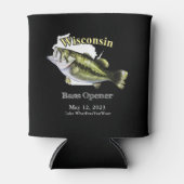 Aangepast meer/Datum Wisconsin Bass Open Dark Blikjeskoeler (Voorkant)