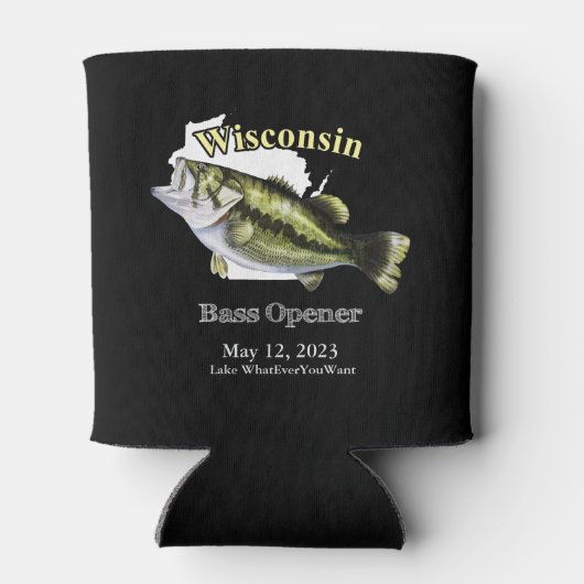 Aangepast meer/Datum Wisconsin Bass Open Dark Blikjeskoeler (Achterkant)