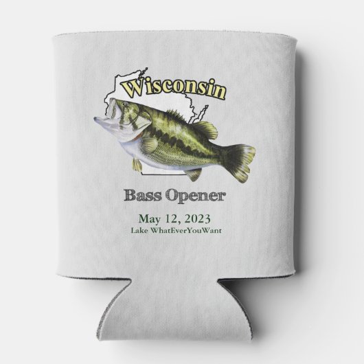 Aangepast meer/Datum Wisconsin Bass Opener Light Blikjeskoeler (Achterkant)