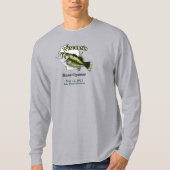 Aangepast meer/Datum Wisconsin Bass Opener Light T-shirt (Voorkant)