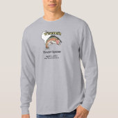 Aangepast meer/datum wisconsin forel opener donker t-shirt (Voorkant)