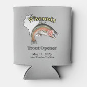 Aangepast meer/Datum Wisconsin Trout Open Light Blikjeskoeler (Voorkant)