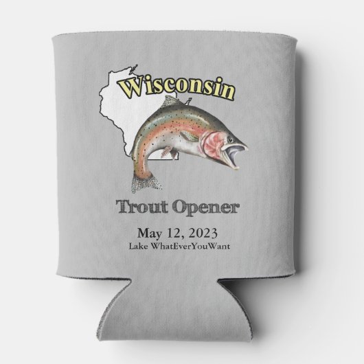 Aangepast meer/Datum Wisconsin Trout Open Light Blikjeskoeler (Achterkant)