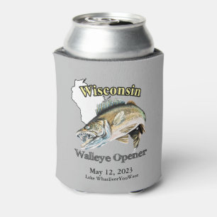 Aangepast meer/Datum Wisconsin Walleye Opener Ligh Blikjeskoeler