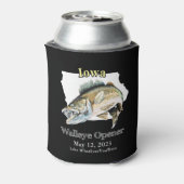 Aangepast meer en datum Iowa Walleye Open Light Ca Blikjeskoeler (Blikje Achterkant)