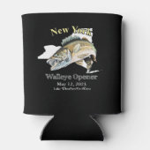 Aangepast meer en datum New York Walleye OpenCan Blikjeskoeler (Achterkant)