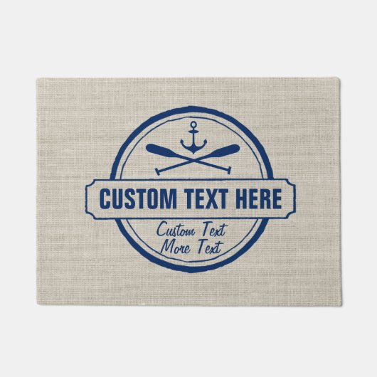 Aangepast meer, strand- en bootantenanker deurmat (Voorkant)