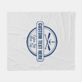 Aangepast meer, strand- en bootantenanker fleece deken (Voorkant (Horizontaal))