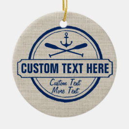 Aangepast meer, strand- en bootantenanker keramisch ornament