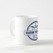 Aangepast meer, strand- en bootantenanker koffiemok (Voorkant links)