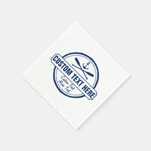 Aangepast meer, strand- en bootantenanker servetten (Hoek)