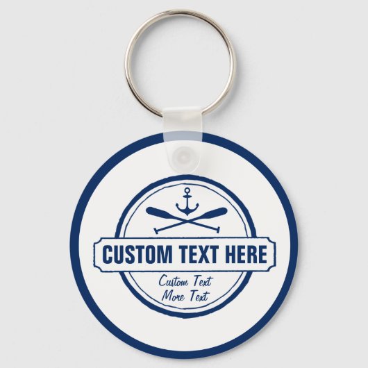 Aangepast meer, strand- en bootantenanker sleutelhanger (Voorkant)