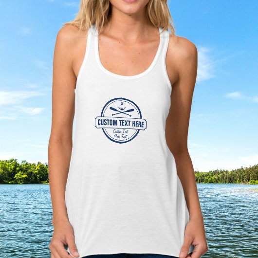 Aangepast meer, strand- en bootantenanker tanktop