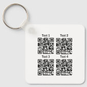Aangepast meerdere 4 Qr-code minimalistische sleut Sleutelhanger (Voorkant)