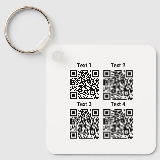 Aangepast meerdere 4 Qr-code minimalistische sleut Sleutelhanger (Voorkant)