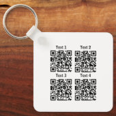 Aangepast meerdere 4 Qr-code minimalistische sleut Sleutelhanger (Voorkant)