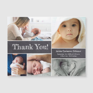 Aangepast meerdere foto's Baby shower Chalkboard