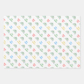 Aangepast meertalig vrolijk kerstinpakpapier inpakpapier vel (Voorkant 2)