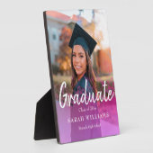 Aangepast meisje Afstuderen de roze overlay van he Fotoplaat (Zijkant)