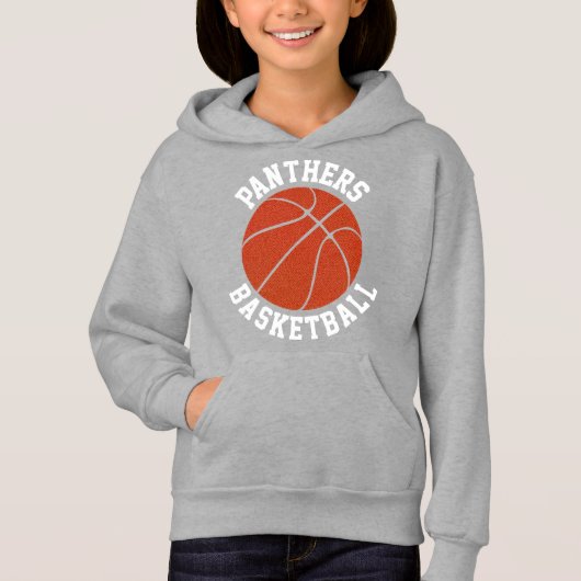 Aangepast meisje Basketball Sweatshirt (Voorkant)