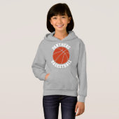 Aangepast meisje Basketball Sweatshirt (Voorkant volledig)