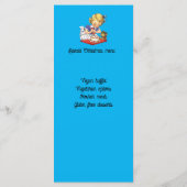 Aangepast  meisje die een taart bakken menu (Achterkant)