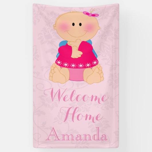 Aangepast meisje \\ jongen spandoek (Verticaal)