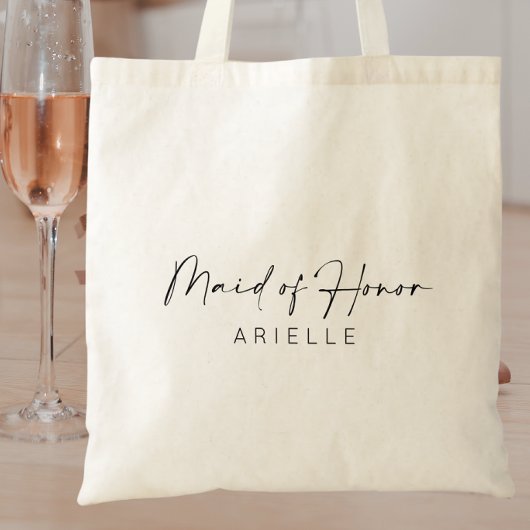 Aangepast meisje van Honor Gift Bachelorette Weddi Tote Bag
