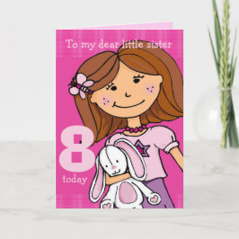 Aangepast meisje's verjaardagskaart "Girlie Knuffe Kaart