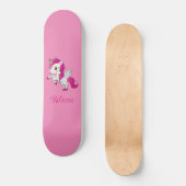 Aangepast meisjessparkly Roze Unicorn Skateboard (Voorkant)