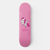 Aangepast meisjessparkly Roze Unicorn Skateboard (Voorkant)