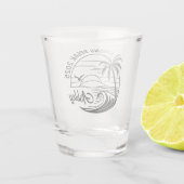 Aangepast Meisjesuitje voor Spring Break Leuk Stra Shot Glas (Achterkant)