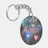 Aangepast melkwegstelsel sleutelhanger (Voorkant Links)